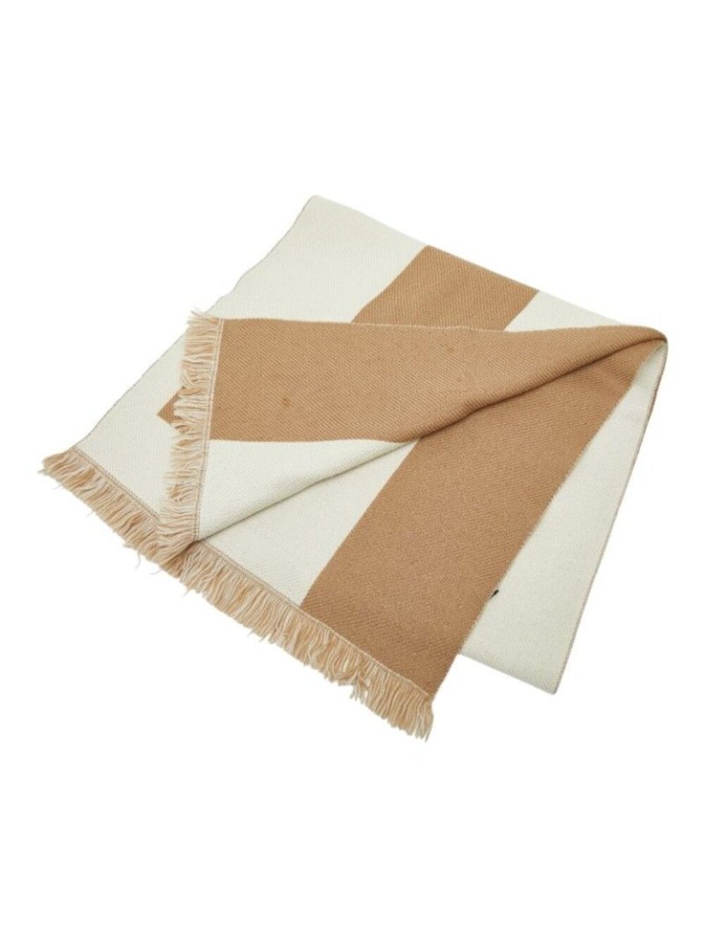 Gucci Glogo Scarf Beige Brown Wool - Picture 2 of 7